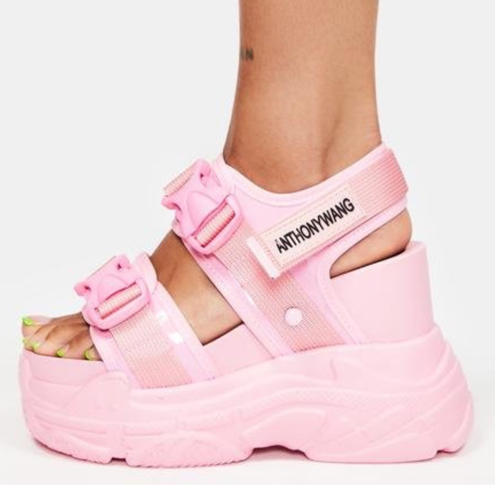 Anthony Wang Platform Pink Sandals Barbie Barbiecore Festival
